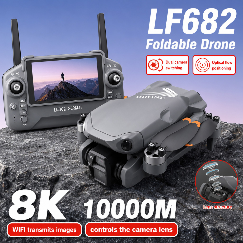 Drone Racing Camera - 空撮写真 LF682 ドローン 8K HD デュアルカメラ