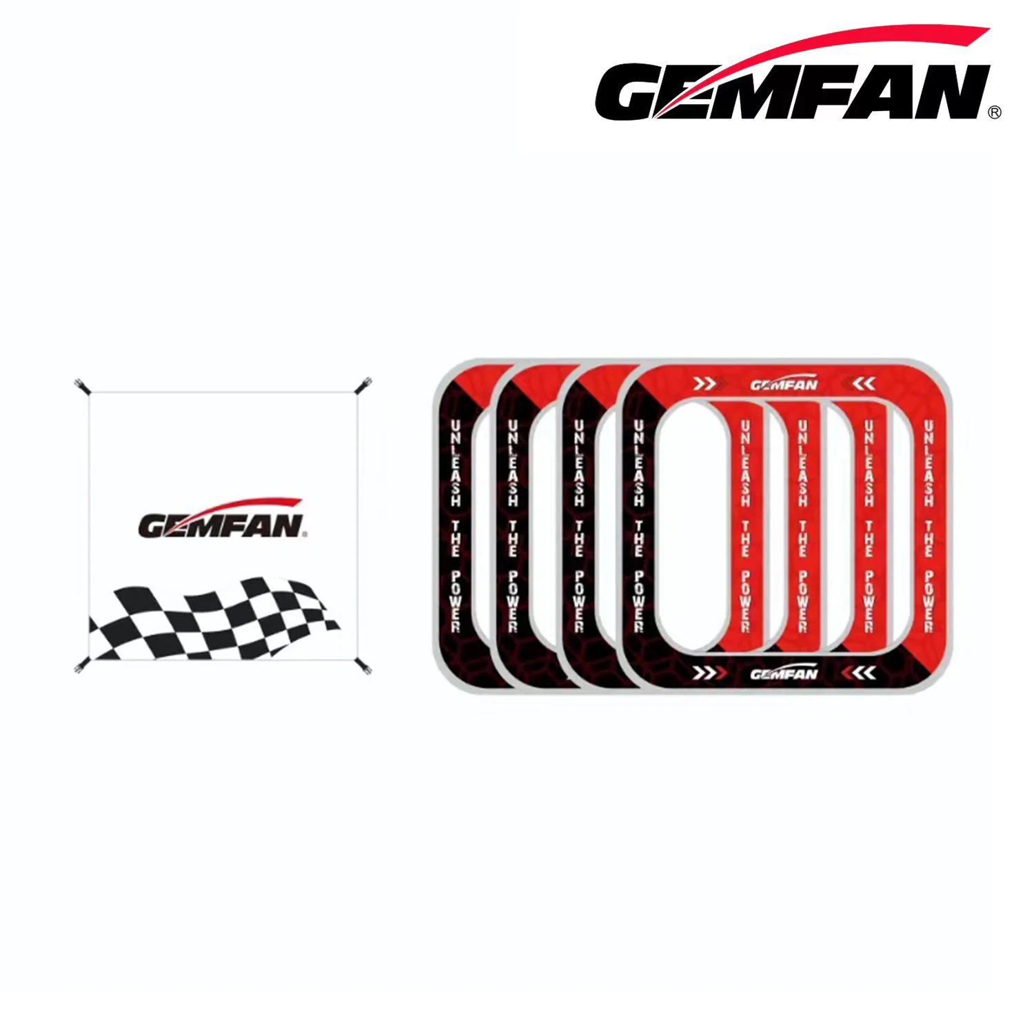 Drone Racing Flag - Gemfan-取り外し可能な反射エッジレースゲート,fpv,4in 1,80x80mm