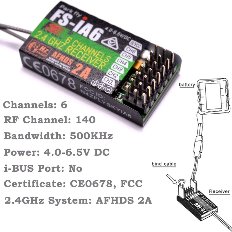 Flysky FS-IA6 レシーバー 6CH デュアルアン - Drone Racing Receiver のレビューと価格