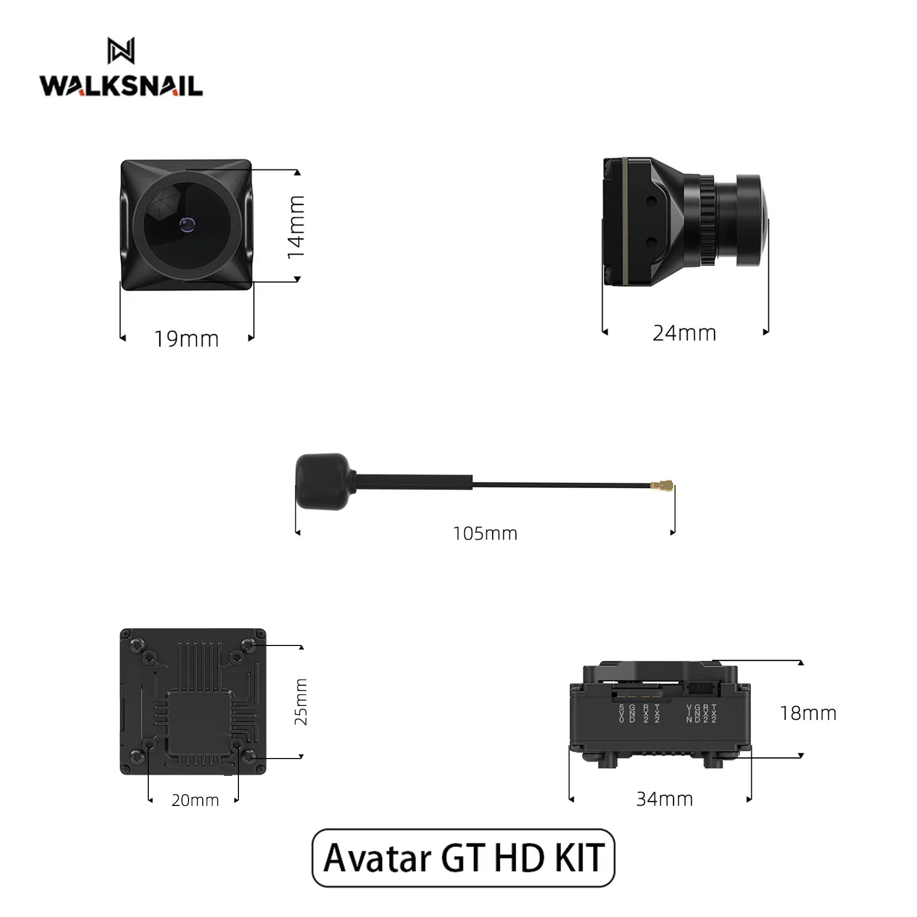 Walksnail アバター GT HD キット 2W VT - Drone Racing Vtx のレビューと価格