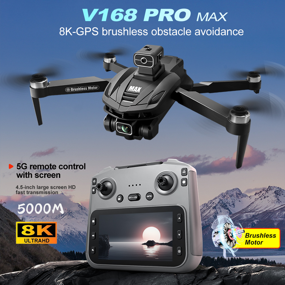V168 PRO Max GPS ドローン 8K プロフェッ - Drone Racing Camera のレビューと価格